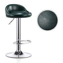 bdb Sgabelli da Bar Moderni Industriali in Metallo Set di 2, Sgabelli Girevoli da Cucina for Interni Alti da Esterno, Sedie da Bar con Poggiapiedi mobilia (Colore : Green-1)