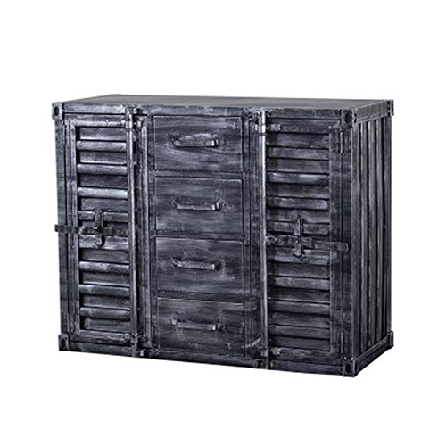 Credenza Soggiorno Camera Cucina Bagno laterale Gabinetto Armadio Mobile con anta Governo del cassetto Governo di immagazzinaggio Mobili Da Cucina Con Ripiani ( Color : Black , Size : 100x40x80cm )