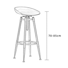 HXSM Sgabelli Alta Industrial Sgabello da Bar Girevole Sedie da Cucina in Metallo Altezza Regolabile Sgabello da Lavoro con Poggiapiedi Moderni Gambe in Metallo Nero/Oro