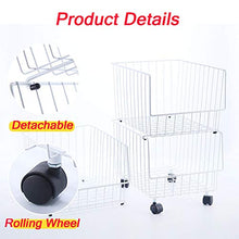 Scaffale stoccaggio in acciaio carbonio 3 ripiani, cestello multifunzione per scaffalature, contenitore per ripostiglio stoccaggio per cucina domestica con ripiano Carrello rotolamento per rotelle