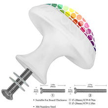 arcobaleno 4 PCS Pomelli per Porta, Pomolo per Mobile, Pomelli per Mobili con Viti, Maniglia per Armadietto, Pomelli per Porta, Pomelli per Cassetti per Porta, Armadio, Cassetto e Credenza