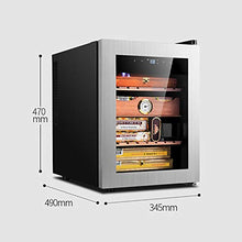 VIY Umidificatore per Sigari, Humidor con Ripiani in Legno di Cedro, 11-18 °C, Touch Display Digitale, 38 Db, Illuminazione A LED, 33L, 300 Sigari, Nero