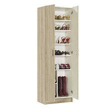 Fores Diseño s.l. Kawai S01 Armadio Multiuso, 58,5X37X180 H cm, Rovere Spazzolato, Melamina, melammina