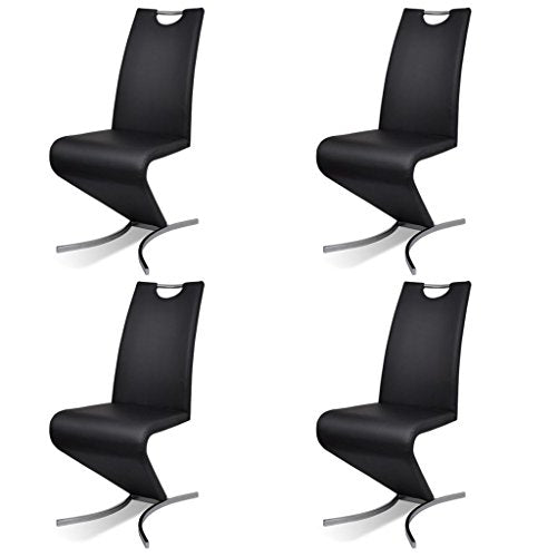 Festnight Set 2/4/6 pz Sedie da Pranzo Cantilever Design Moderne Forma a H in Ecopelle,Sedie Sala da Pranzo Design Moderne Ecopelle,Sedie da Cucina Design Ecopelle