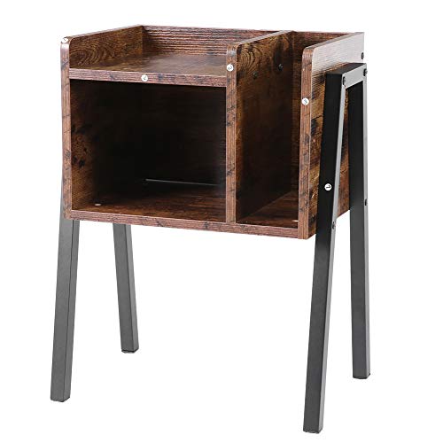 GXP Tavolino da Comodino Impilabile dell'Alto Comodino Elegante con unità di Stoccaggio Verticale Comodino in Legno