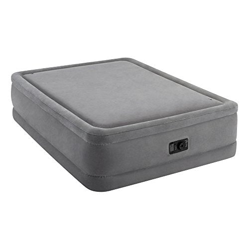Intex 64468 Materasso, PVC, Grigio, Matrimoniale, 1.52m x 2.03m x 51cm