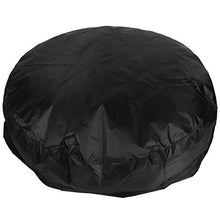 CHICIRIS Copritavolo Nero Rotondo da Giardino in Nylon Riflettente per mobili in Oxford Coprivaso Antipolvere Copritavolo Rotondo
