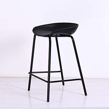 XuQinQin Sgabello da Bar Semplice Nordico Sgabello da Bar in plastica con Schienale Alto Stringen Home Cucina Bar sgabelli con poggiapiedi Pub Sedia sgabelli da Bar (Size : 75)