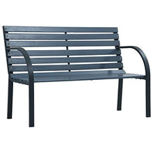 E E-NICES Panchina da Giardino 120 cm Grigia in Legno