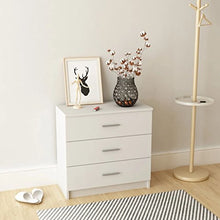 ROMELAREU Cassettiera in Truciolato 71x35x69 cm Bianca Arredamento Tavoli Comodini