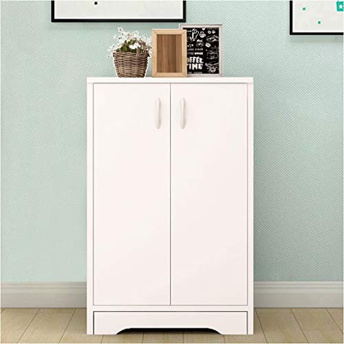 DOMESTICO Pratico Household Credenza Kitchen Double Door Locker Mettere nel Salotto di Legno Solido Portatile Locker Piano Governo Storage Box 82X30X50cm UOMUN (Color : White)