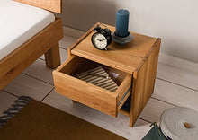 MASSIVMOEBEL24.DE Comodino in Legno faggio Selvatico - Oliato/Natur 40x33x40 TomMe #108