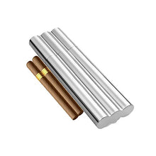 YYYUR Acciaio Inossidabile Cigar Tube, di Modo Creativo Sigaro Vino Bagagli Idratante Tube, 2 sigari, Affari di Lavoro Viaggi Portatile Cigar Tube, 610 x 64 x 24MM