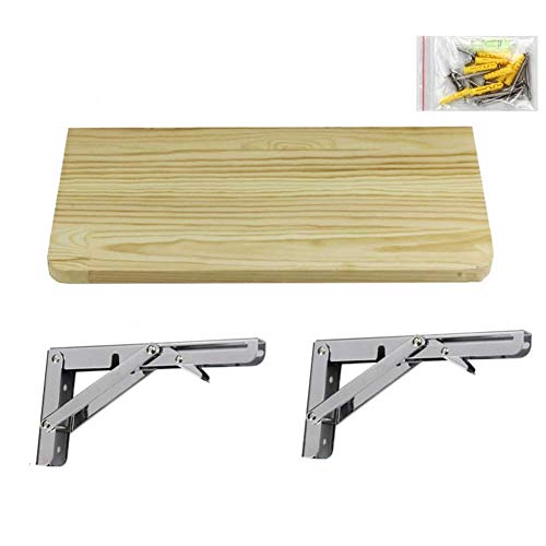 Semplicità Elegante Scaffale a Muro Supporto da Tavolo Mobile Supporto per Laptop Scrivania Staffa Triangolare Scaffale per Libri Tavolo da Pranzo Metallo Legno Massiccio Salva Spazio Cuscinetto, HJ