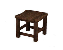Sgabello in legno massiccio, decorativo, 26 x 26 x 24 cm (altezza x larghezza x profondità) (marrone)