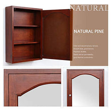 Bathroom mirror Armadietto Specchio Bagno in Legno Massello, Scatola Specchio Pensile A Muro, 46 × 15 × 66 Cm