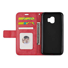 Bear Village® Cover per Samsung Galaxy J4 2018, Anti Graffio Custodia in Pelle con TPU Interno, Alta qualità Galaxy J4 2018 Cover con Chiusura Magnetica, Rosso