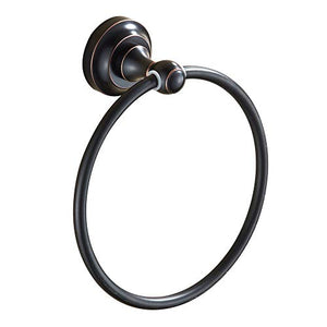 BigBig Home - Portasciugamani da Parete Realizzato in Ottone, con Finitura in Bronzo lucidato a Olio, per Vari Usi in WC e Cucina Towel Ring