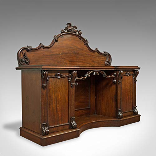 Grande credenza antica, inglese, vittoriano, mogano, comò, circa 1850