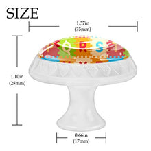 Confezione da 4 manopole per mobili da cucina, manopole per cassetti Bubble baby alfabeto numero puzzle Tira le maniglie delle porte