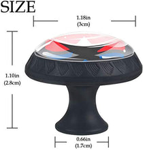 Stella nera Pomelli per Porta Set di 4 Pomelli per Mobili Manopole per Cassetti Cucina Armadio Vetro