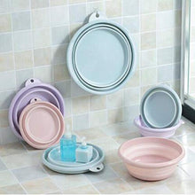 8HAOWENJU Lavabo Pieghevole, Lavabo in plastica per Uso Domestico, Lavabo Portatile da Viaggio Esterno, Vasca Lavanderia, Pediluvio, Rosa, Beige, Blu, Viola, Tromba, Media, Grande Ultimo Stile