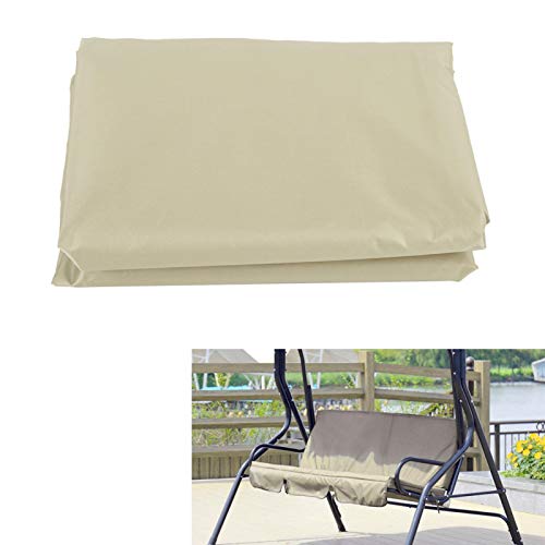 Niiyen Fodera per Cuscino per Sedile Altalena, Amaca Altalena da Giardino nel Cortile, Fodera per Cuscino a 3 posti, Cuscino di Protezione in Tessuto Impermeabile 150 x 50 x 10 cm(Beige)
