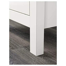 Hemnes Ikea - Comò con 2 cassetti, laccato bianco, in legno massiccio (54 x 66 cm)