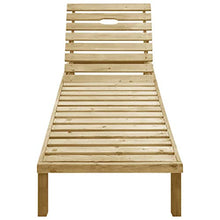vidaXL Lettino Prendisole Sdraio Lounge Letto Divano da Esterni Accessori per Patio Mobili da Giardino Arredo da Esterni in Legno di Pino Impregnato