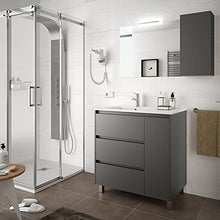 Salgar Arenys Set Mobile da Bagno, Truciolato, Grigio Opaco, Extra Grande
