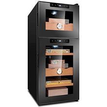 Armadio Idratante Sigaro Indipendente, Dispositivo Di Raffreddamento Del Sigaro Elettrico, Armadio Vino, Temperatura Costante, 59L, Touch Screen, Legno Di Cedro Spagnolo,Cigar