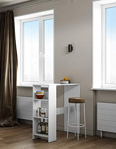 Temahome Tavolo da Bar Gavarnie, Particle Board, Bianco (White), 94 x 40 x 101 cm