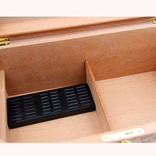CLJ-LJ Legno di Cedro allineato Vetro Tetto apribile Cigar Cabinet può tenere 50 Cigar doppio strato con umidificatore e igrometro grande capacità del cassone regalo degli uomini ble for la sede di cl