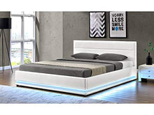 Habitat et Jardin Letto LED con Contenitore Anastasia - 160 x 200 cm - Bianco