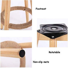 BDLYZ Yxsd Bar Stool pranza Sedia con Schienale e poggiapiedi Naturali Gambe in Legno massello con attenuato Pad Designer contemporanea for Office Lounge Pranzo Cucina