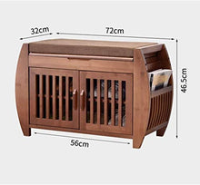YANG Stoccaggio Petto Shoe Rack Cambio di Scarpe da banco da Letto in Legno poggiapiedi Imbottito Guardaroba Dressing Table Sgabello Ottomana (Size : 72cm)