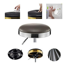 LKLXJ Sgabello Estetista -Sedia Girevole Puleggia-Rotondo Sedie da Cucina Rolling Sgabello da Cucito PU,Stile Moderno,Cornice in Metallo Argentato,45-58cm Regolabile,Backless Sgabelli Alti