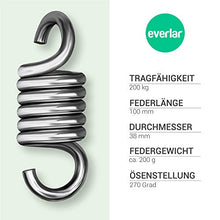 everlar® Molla per sedia sospesa I EU Made I Molla per sedia sospesa, amache, altalene d'amore, sacchi da box etc. I Sospensione per un'oscillazione dolce e sicura I 200 kg