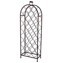 RM Design, portabottiglie per bottiglie di vino, per 26 bottiglie, colore: nero/marrone