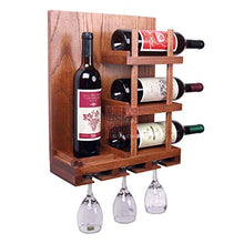 PZW Cremagliera Del Vino Semplice e Creativa Portabottiglie in Legno Massello Stile Semplice Appeso a Parete Portabottiglie per Vino Decorazione Bar Caffetteria