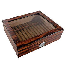 ZLMMY Humidor Humidor for sigari in Quercia con umidificatore e sigari igrometro, Design in Legno Resistente ed Elegante, Interni Funzionali di Fascia Alta Perfetti for 30 sigari
