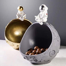 Yoohh - Scatola portaoggetti in resina, con motivo astronauta creativo, per riporre chiavi, caramelle, gioielli, in resina, per entrare in casa, tavolino da caffè, porta d'ingresso