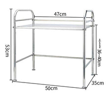 LYM &ripiano di stoccaggio Scaffale da Cucina Scaffale for Forno a microonde in Acciaio Inossidabile Forniture for Cucina unità di scaffalature ripiano Multifunzione Scaffale di Finitura