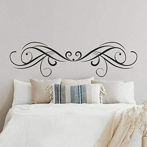 Adesivi per testiera del letto, T-MK359, 38 x 140 cm, colore: Nero