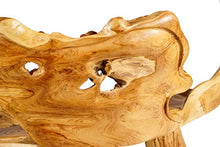 Windalf - Panchina da giardino rustica, 154 cm, con tartarughe portafortuna, realizzata a mano, in legno di radice