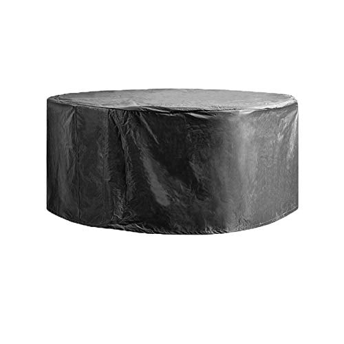 YULIAN Patio Mobili Copre Una tavola Rotonda Impermeabile 83x35 in, Protezione terrazza Rotonda, Giardino all'aperto Sala da Pranzo Tavolo tavola Liscia Superficie Set Serratura a Vento per.