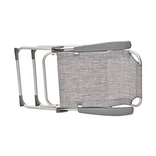 COPPIA Poltrone grigio melange Pieghevoli, Portatili per mare, piscina, giardino, campeggio | 2 PZ Sedie Sdraio da Spiaggia Richiudibili Struttura in Alluminio e textilene | Dimensioni 58Lx64Px108H cm