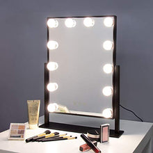 FLLKIHH Specchio cosmetico con luci a LED, Specchio per Il Trucco, Specchio cosmetico Hollywood 3 luci dimmerabili per Tavolo da Trucco (14 luci a LED)