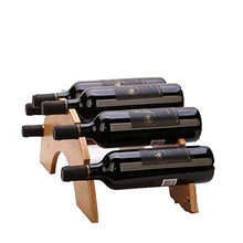 BENOHAOH Cremagliera di Vino in Legno di bambù di bambù Creativo, Rack di stoccaggio di Vino in Legno massello, Mobile Semplice di stoccaggio di Moda Semplice