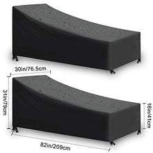 Set di 2 coprisedia da giardino, copertura impermeabile, antivento e resistente ai raggi UV, in tessuto Oxford per lettino da sole, sedia a sdraio, sedia a sdraio, sdraio (200 x 75 x 40/70 cm)